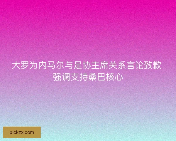 大罗为内马尔与足协主席关系言论致歉 强调支持桑巴核心
