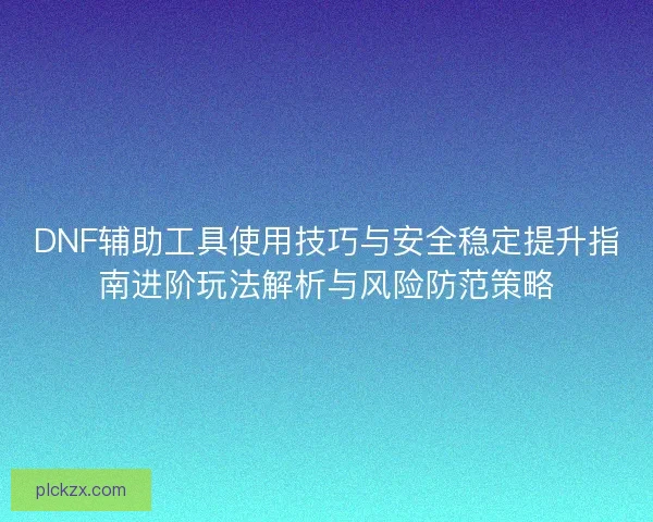 DNF辅助工具使用技巧与安全稳定提升指南进阶玩法解析与风险防范策略