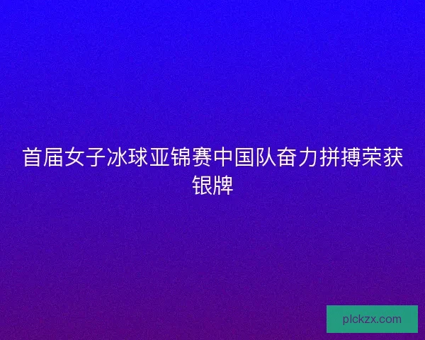 首届女子冰球亚锦赛中国队奋力拼搏荣获银牌