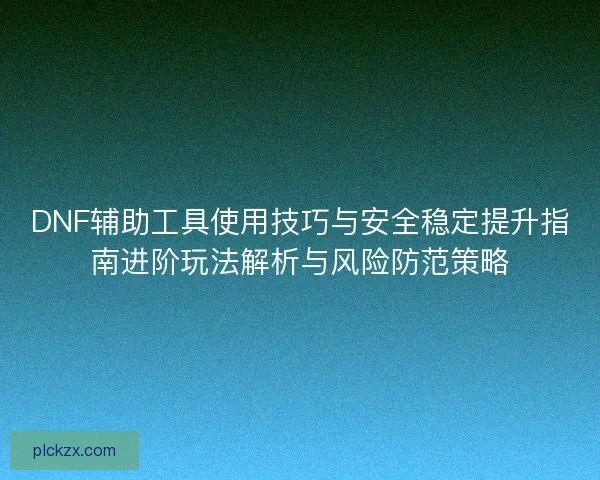 DNF辅助工具使用技巧与安全稳定提升指南进阶玩法解析与风险防范策略